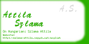 attila szlama business card